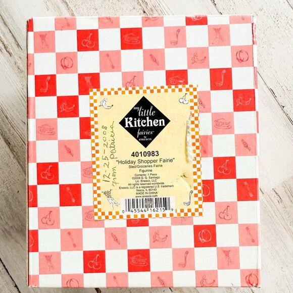 My Little Kitchen Fairies Christmas HOLIDAY SHOPPER FAIRIE 4010983 Sled Figurine - Picture 12 of 15